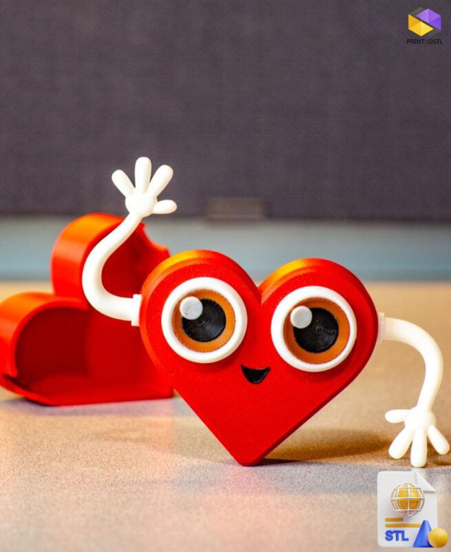 Happy Heart Valentines Box STL File