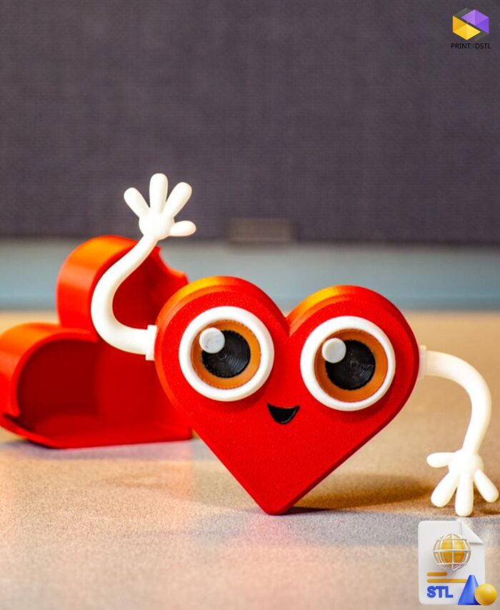 Happy Heart Valentines Box STL File