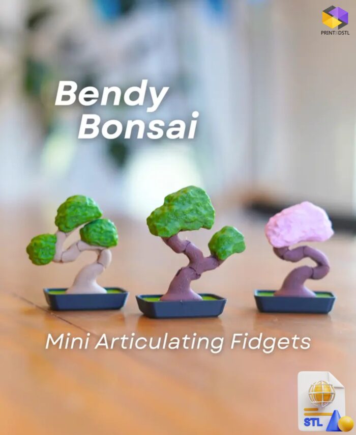Bendy Bonsai Articulating Fidget Plant STL File
