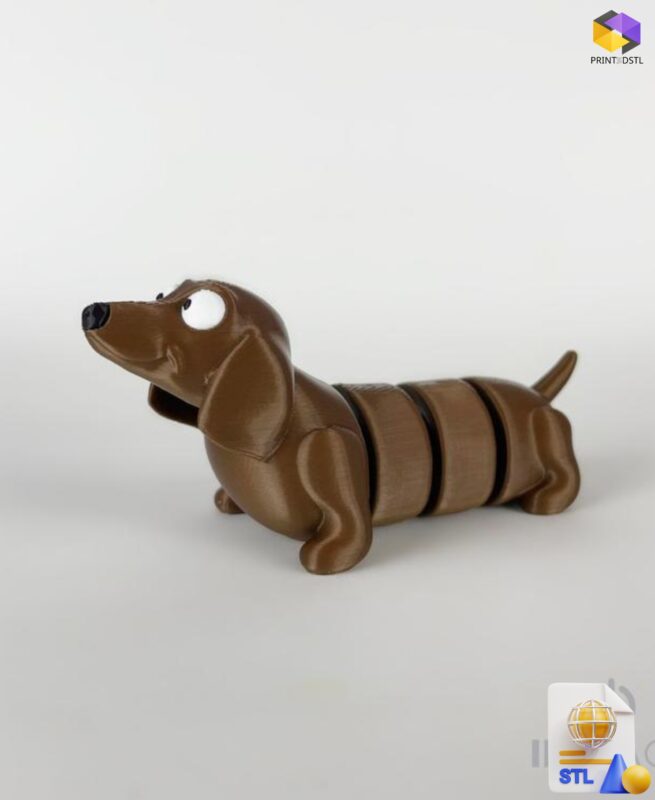 Cute Dachshund Articulated STL File