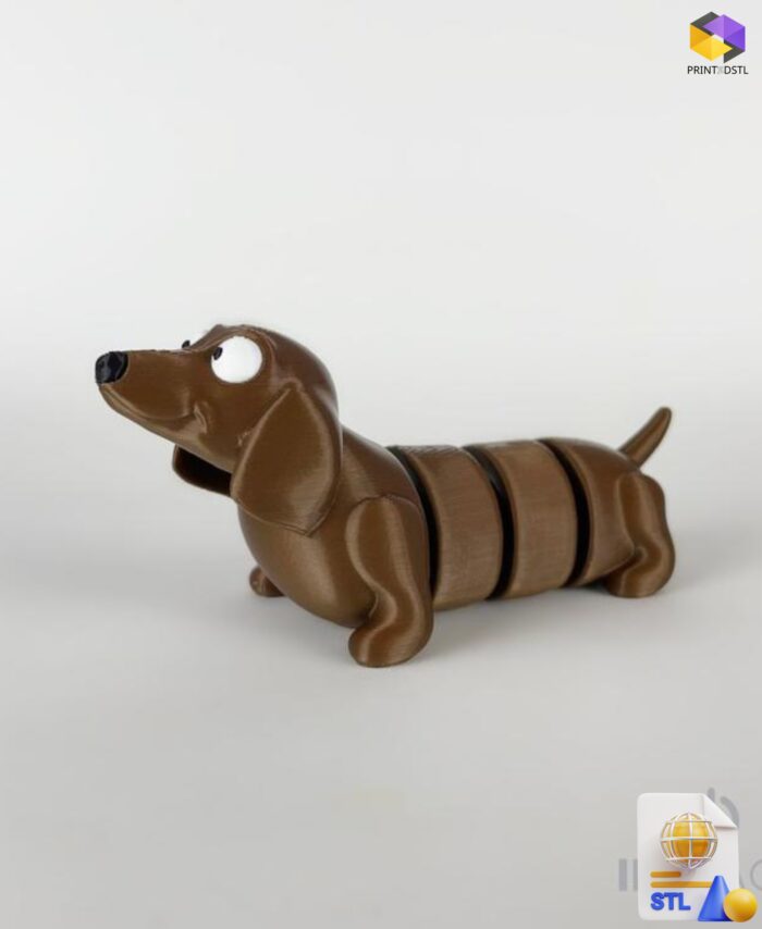 Cute Dachshund Articulated STL File