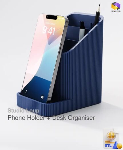 Phone Holder and Desk Organiser STL File
