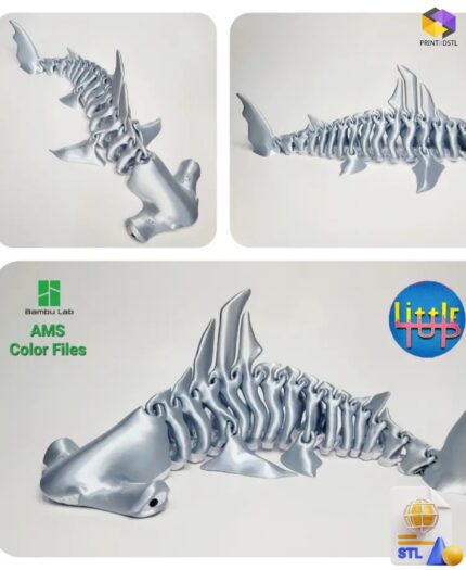 Hammerhead Shark Bones STL File
