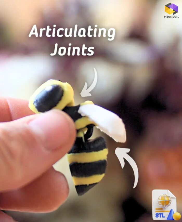 Bumbling Bee Articulated STL File