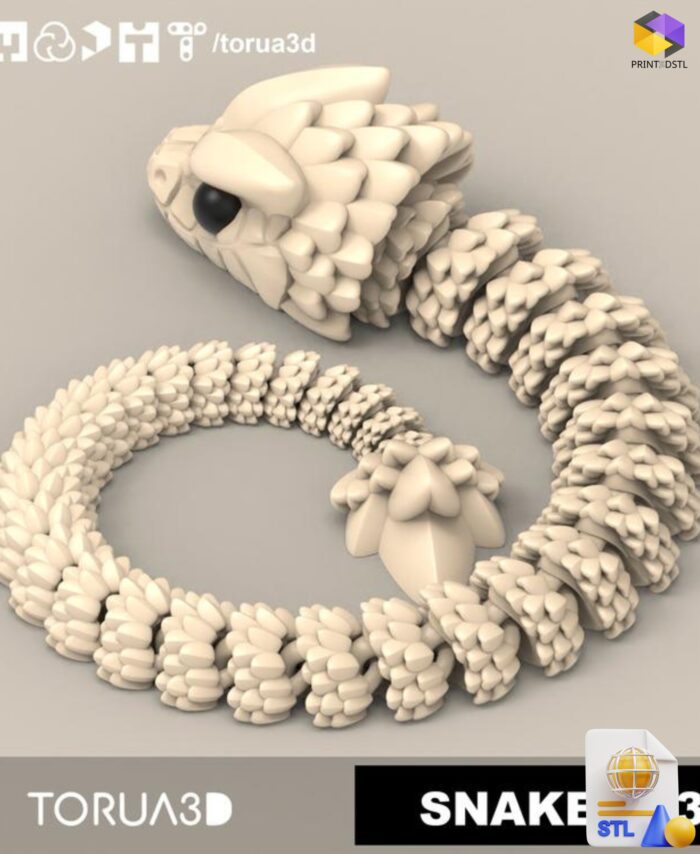 Articulated Snake STL File