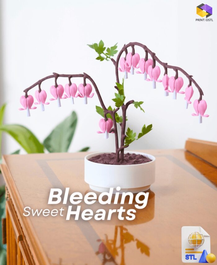 Bleeding Hearts Valentines Day STL File