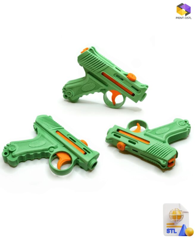 Fully 3D Printable Tiny Toy Gun STL File