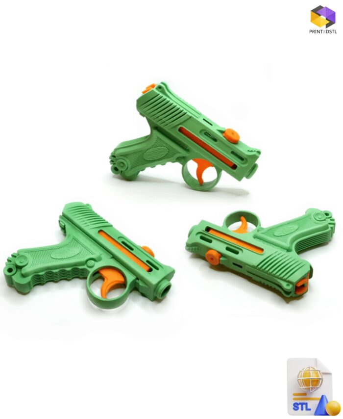 Fully 3D Printable Tiny Toy Gun STL File