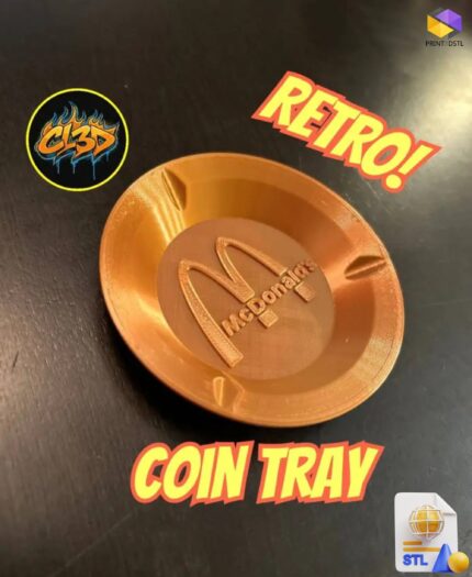 Retro McDonalds Ash Tray Coin Holder STL File
