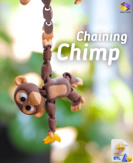 Chaining Chimp Articulated Fidget Monkey STL File