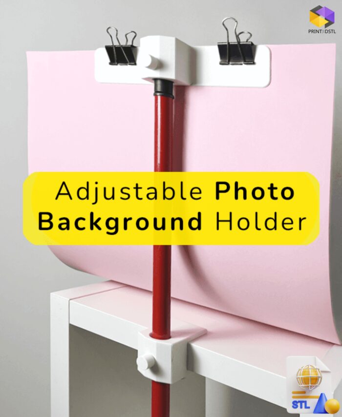 Adjustable Photo Background Holder STL File