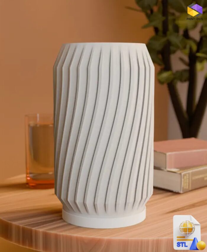 Modern Twist Lamp STL File
