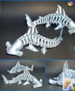 Hammerhead Shark Bones STL File