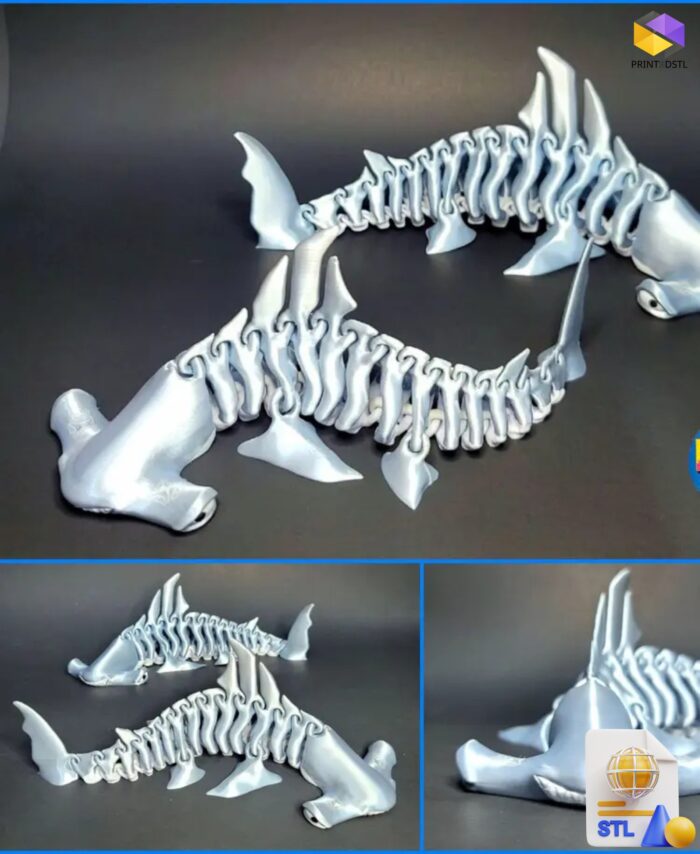 Hammerhead Shark Bones STL File