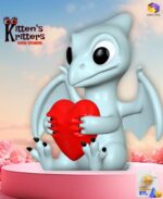 Valentines Day Pteranodon Hugging Heart Figurine STL File