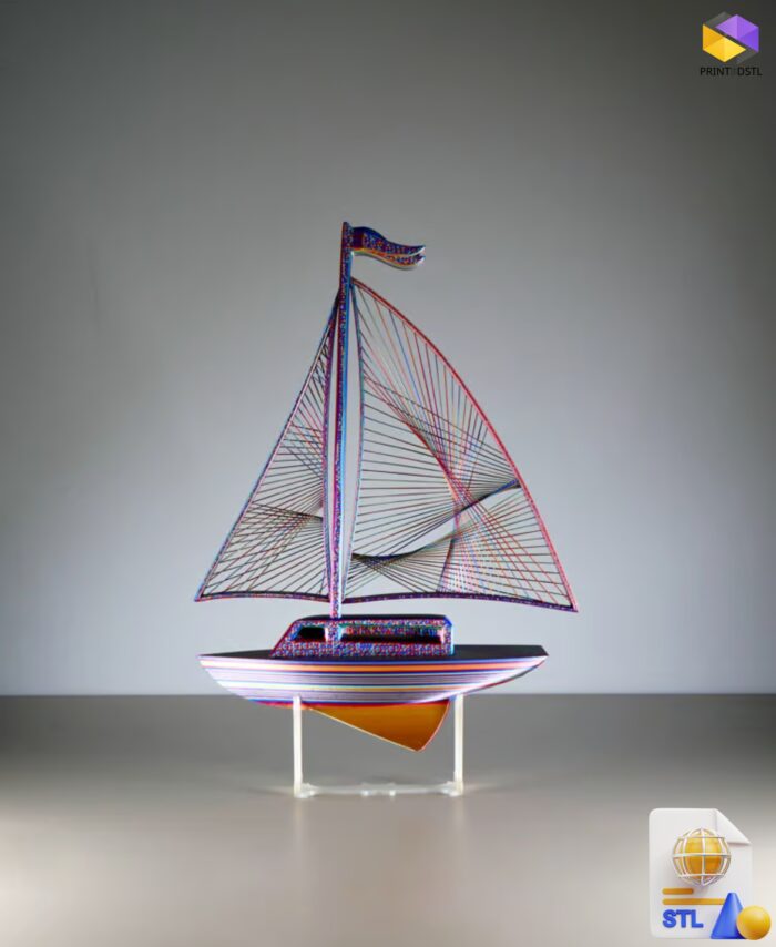 String Sailboat STL File