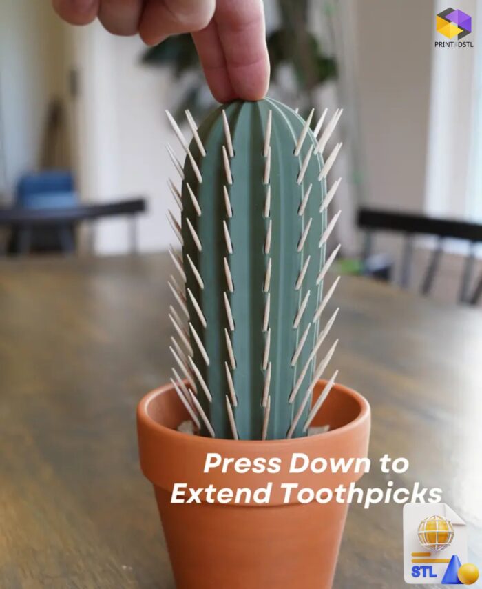 Cactus Toothpick Holder STL File