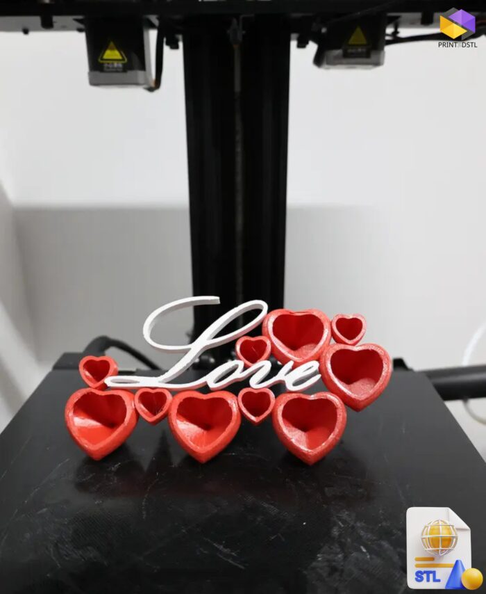 Love Hearts Ornament STL File