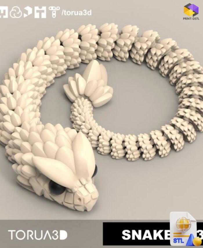 Articulated Snake STL File