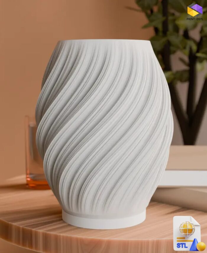Download the Twist Glow Table Lamp STL file for a unique 3D printing project. This modern, artistic lamp design creates ambient lighting with a stunning twist pattern