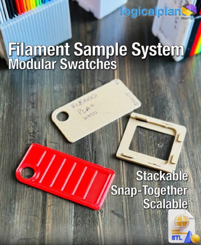 Modular Filament Swatch STL File