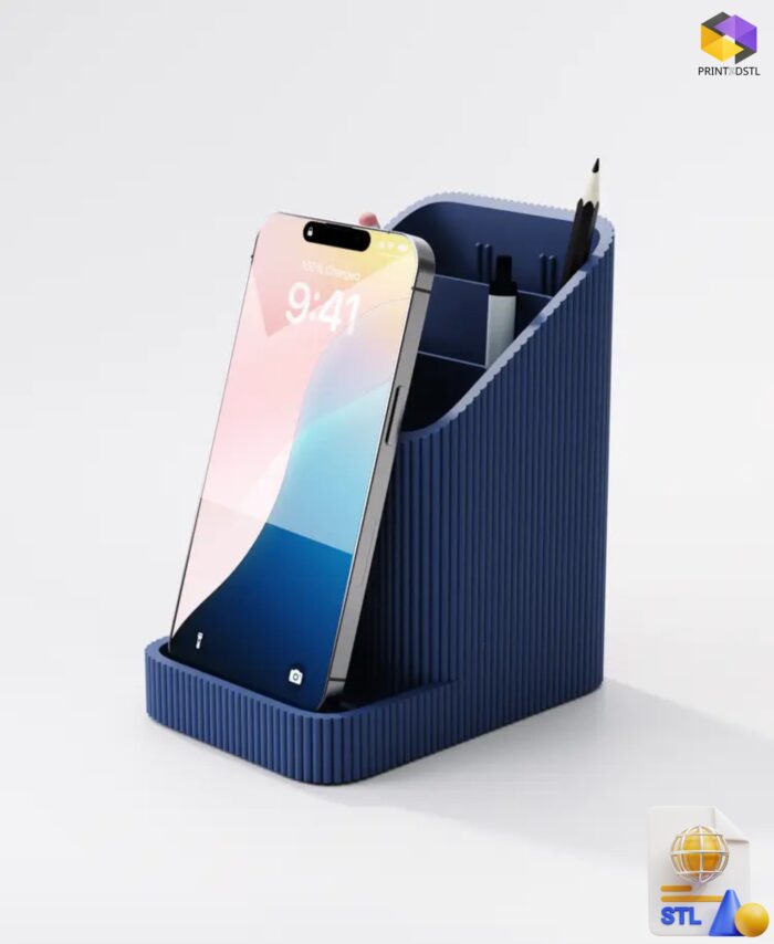 Phone Holder and Desk Organiser STL File