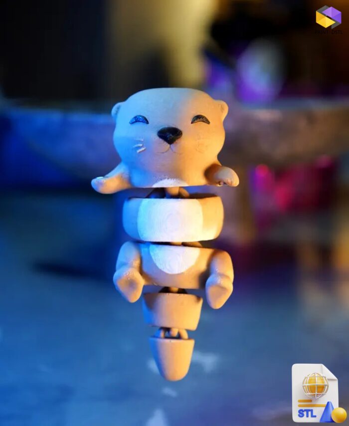 Cute Flexi Otters Magnetic Hand-Holding Companions STL File