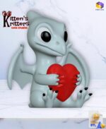 Valentines Day Pteranodon Hugging Heart Figurine STL File
