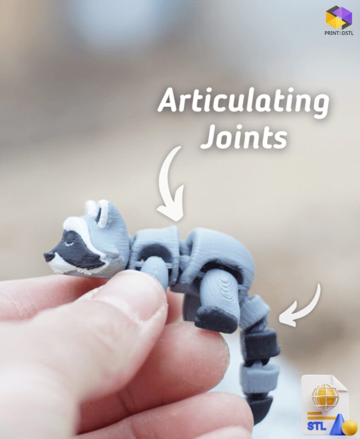 Riggly Raccoon Articulated STL File