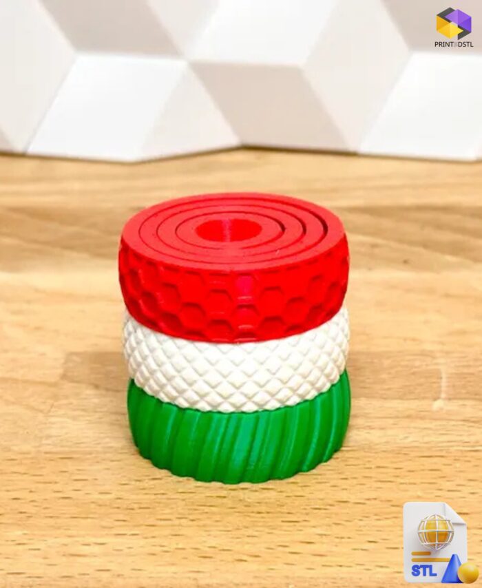 Tactile Fidget Rings STL File