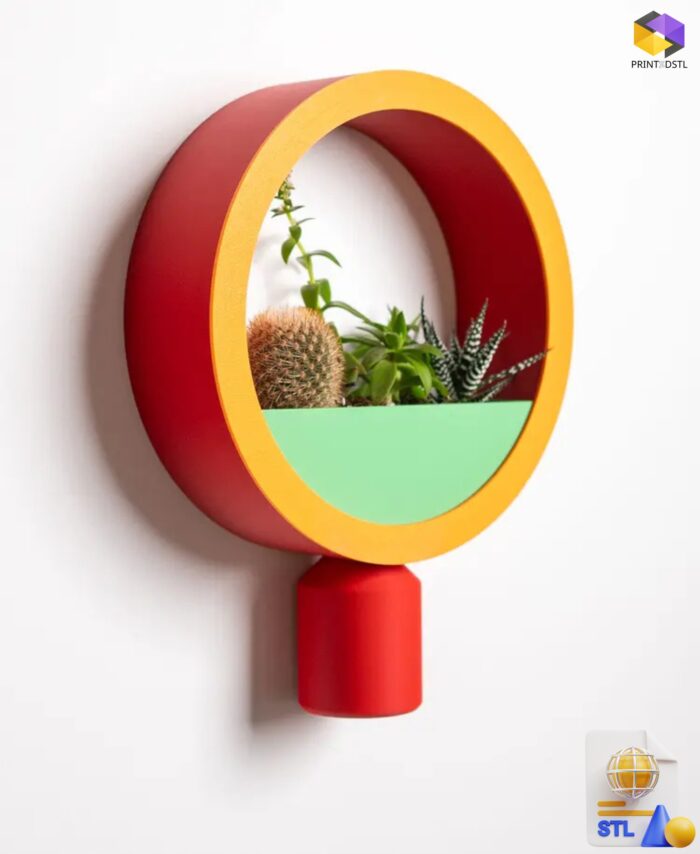 Circle Planter Hidden Drainage STL File