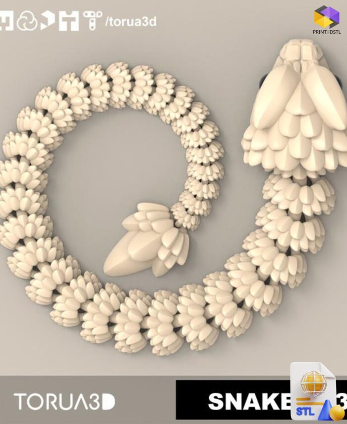 Articulated Snake STL File