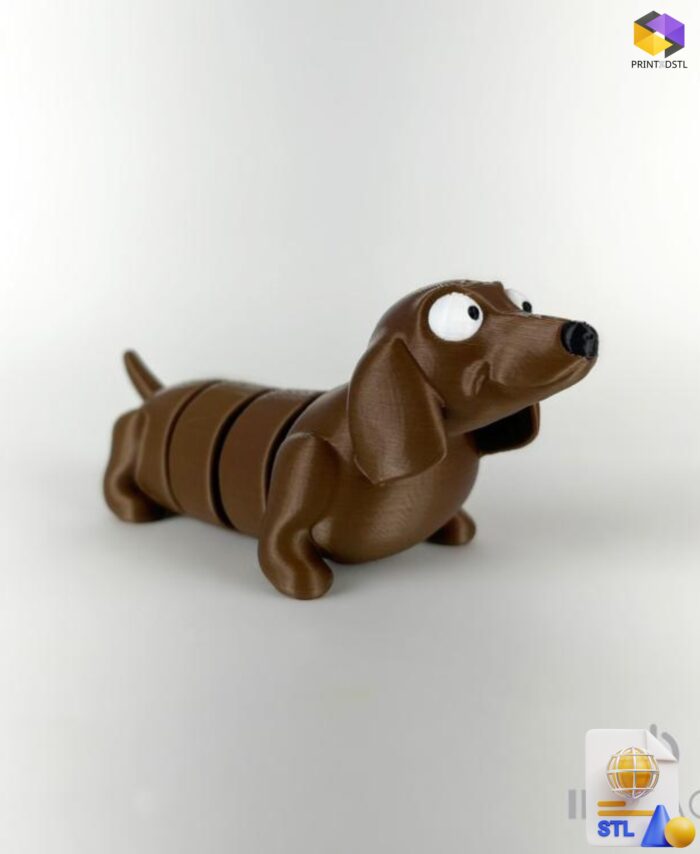 Cute Dachshund Articulated STL File