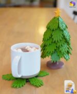 Christmas Tree Coaster STL File