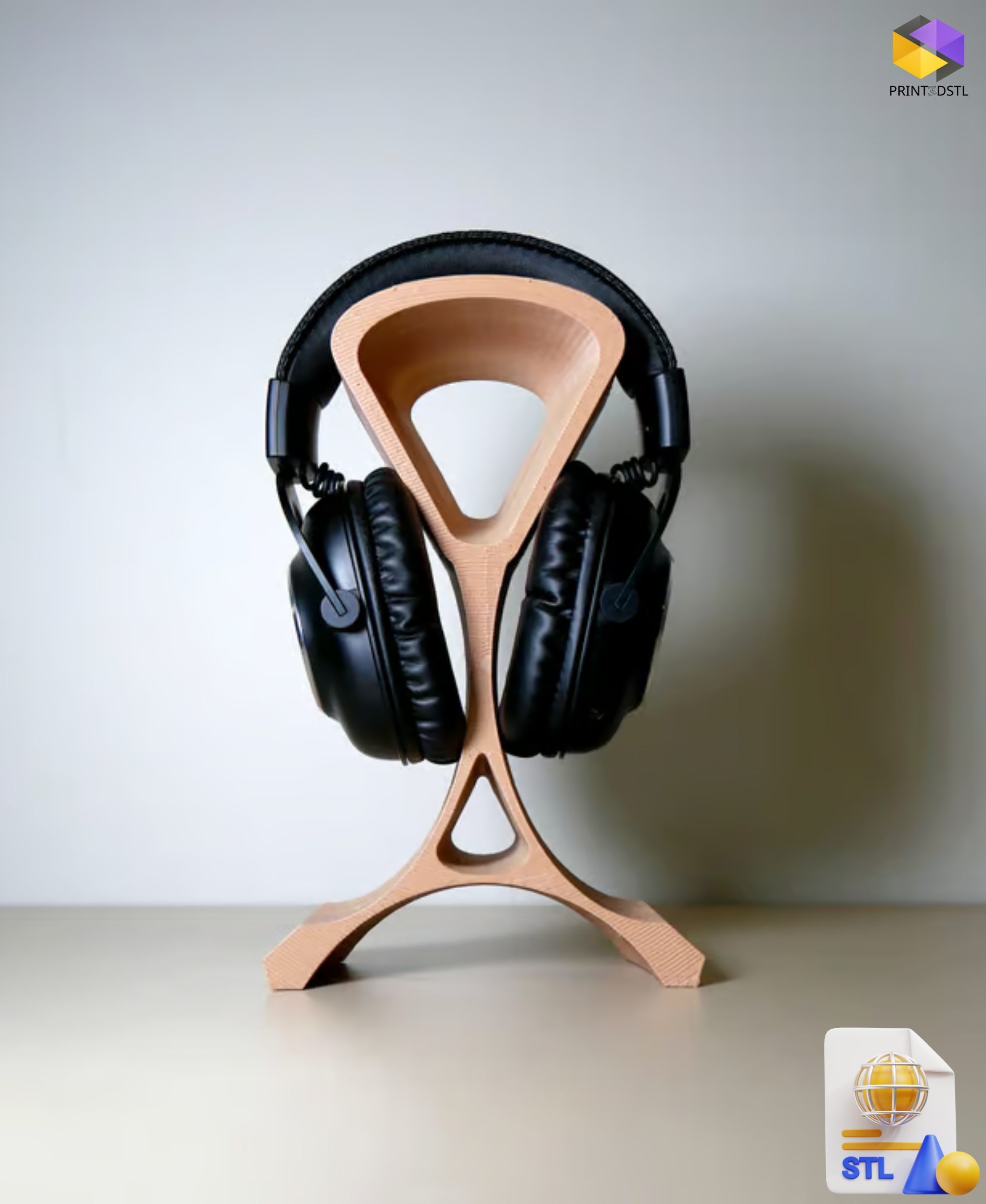 Organic Headphone Stand STL File