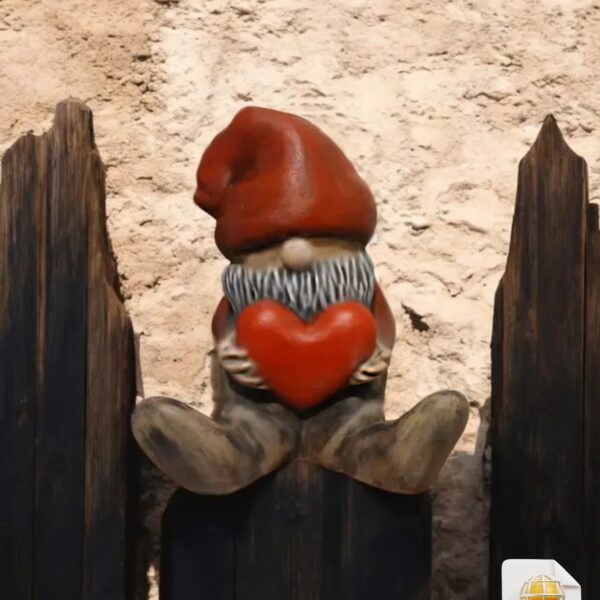 Gnome Holding Heart STL File