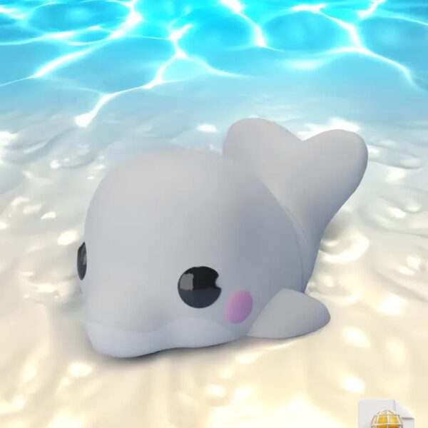 Flexi Beluga Whale Keychain STL File