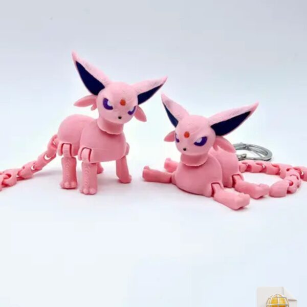 Flexi Espeon Pocket Pet Keychain STL File