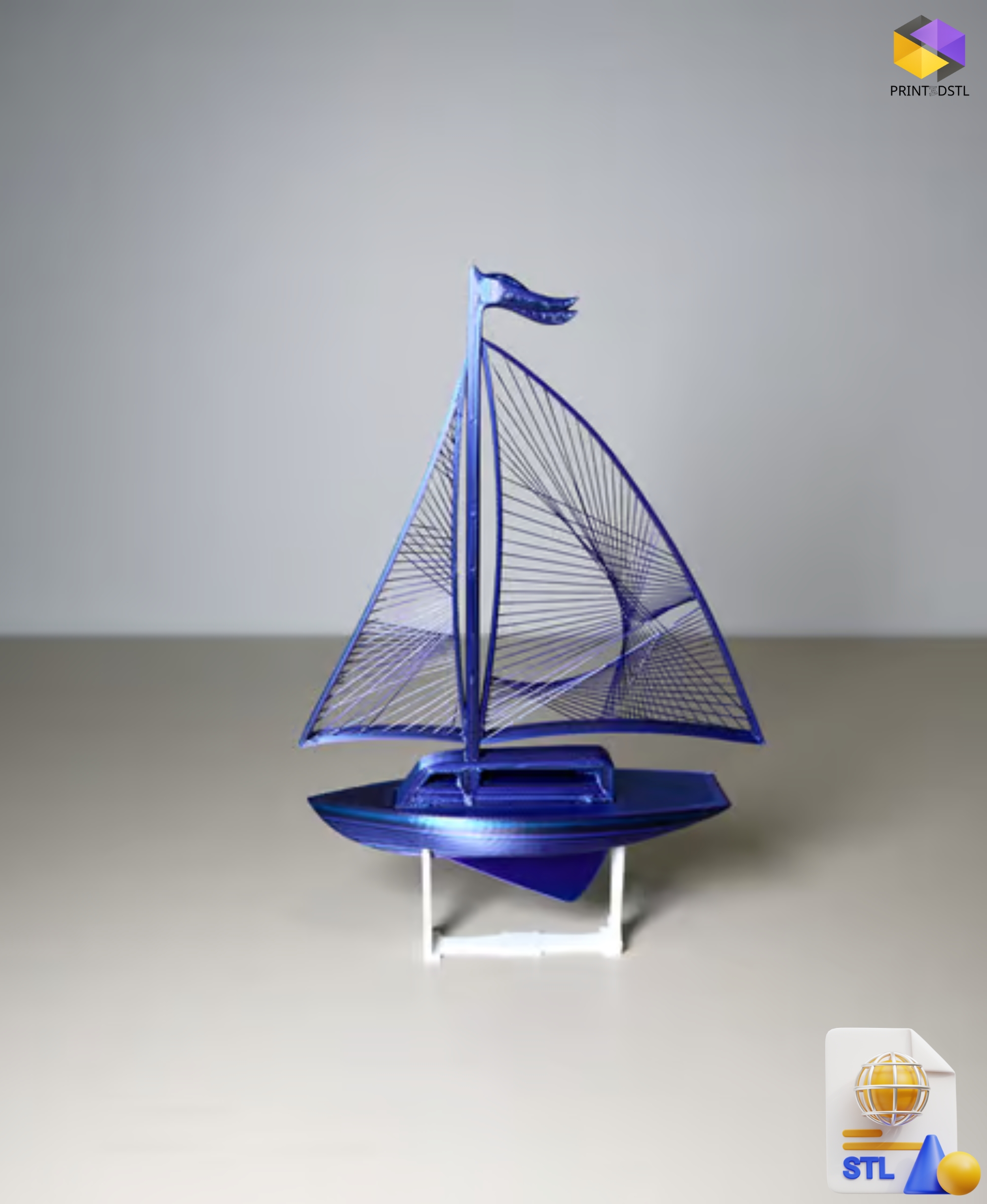 String Sailboat STL File