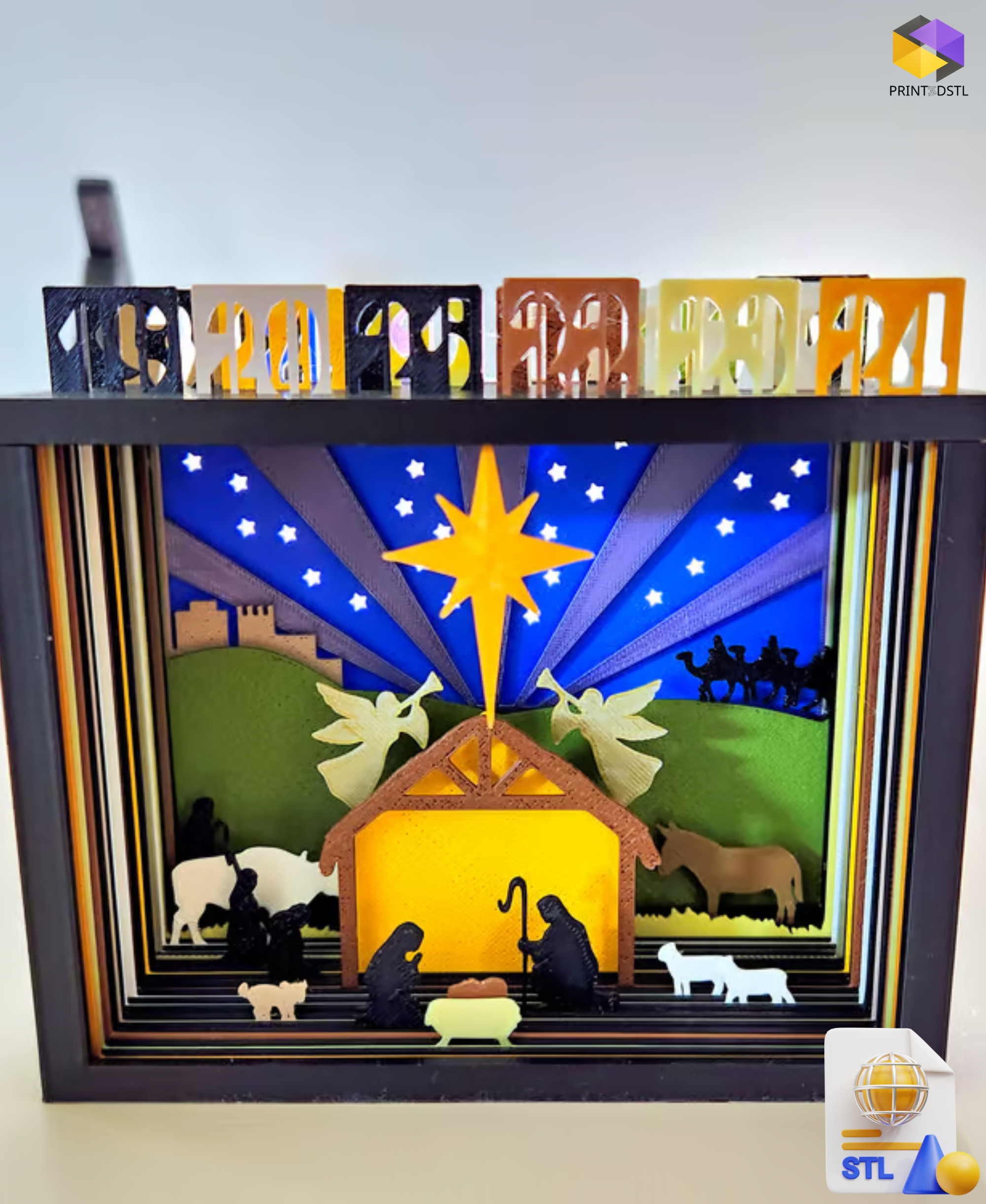 Silhouette Advent Calendar STL File