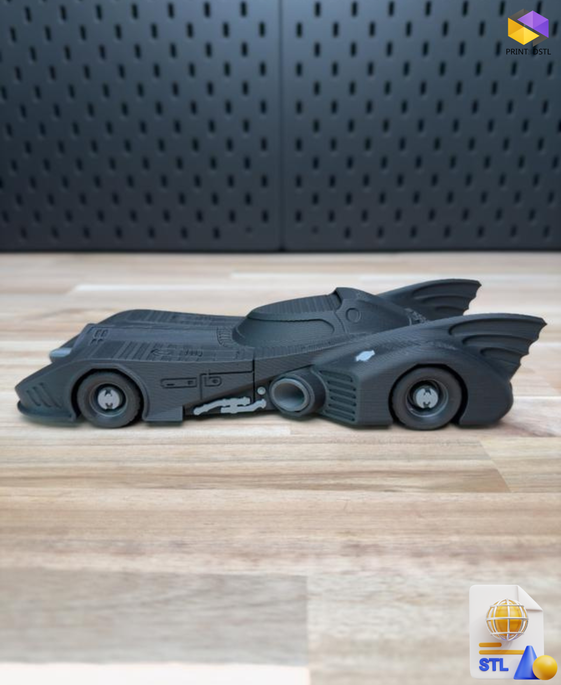 1989 Batmobile Kit STL File – Iconic 3D Printable Model