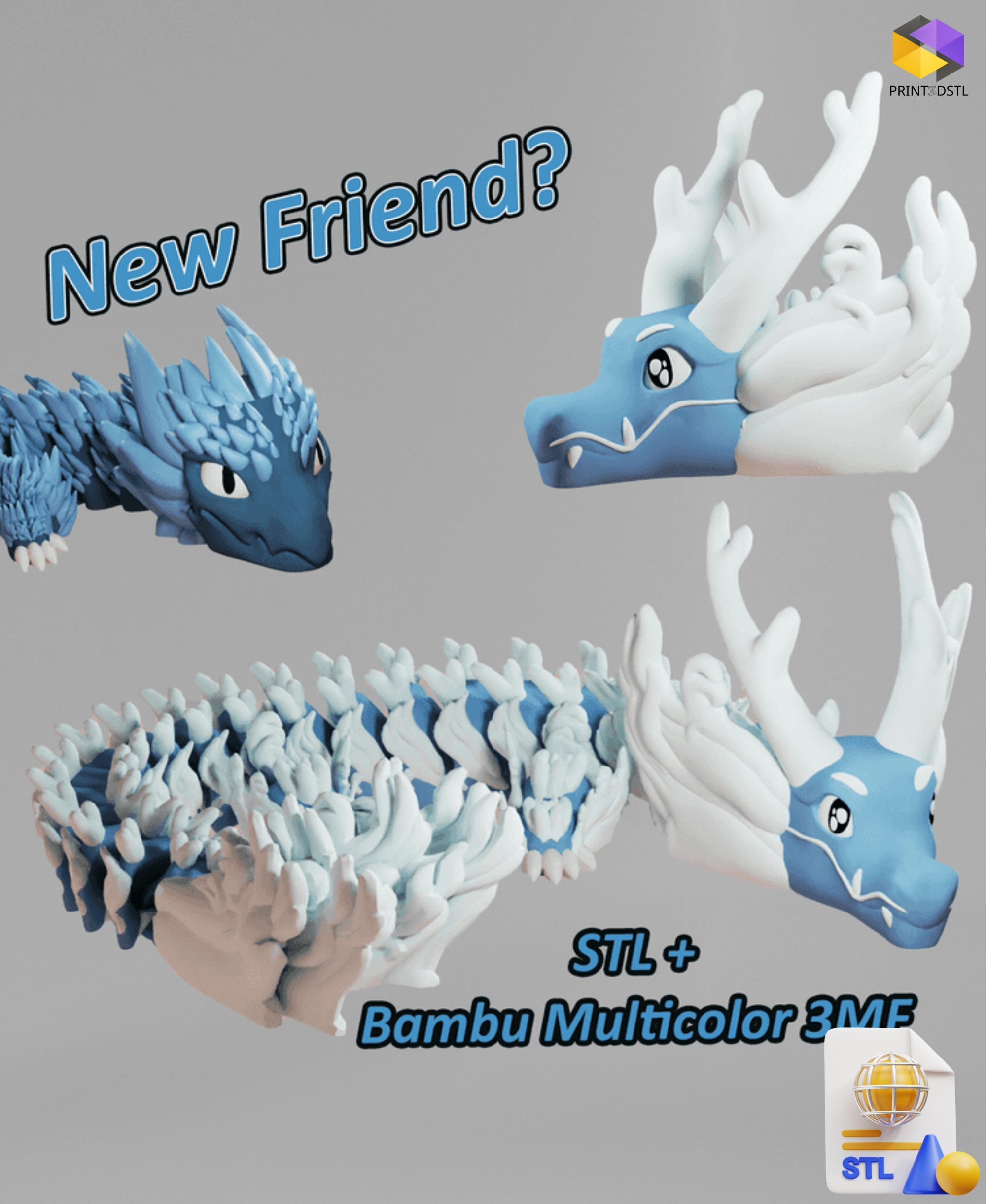 Mistral Winter Dragon STL File