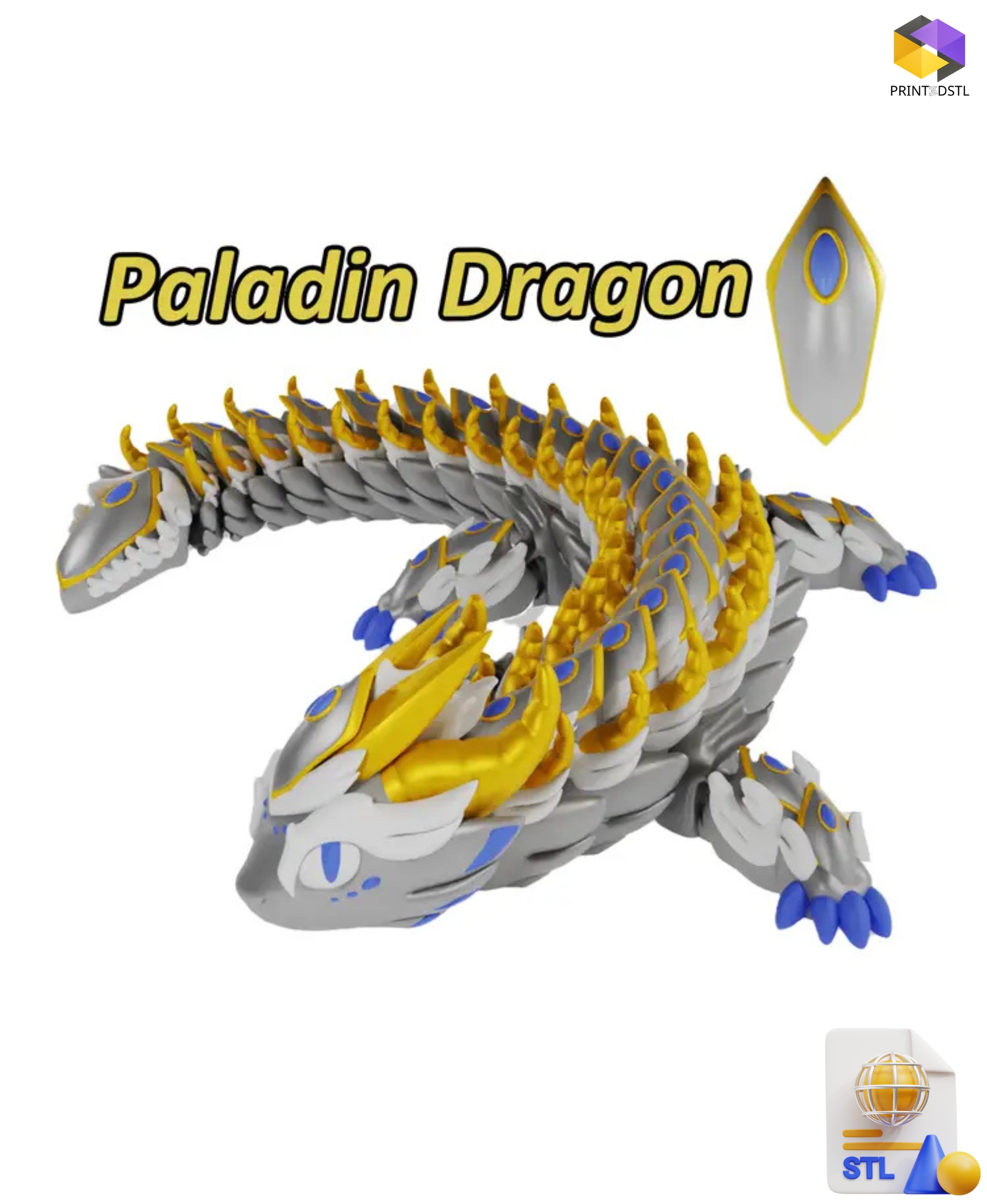 Paladin Dragon STL File