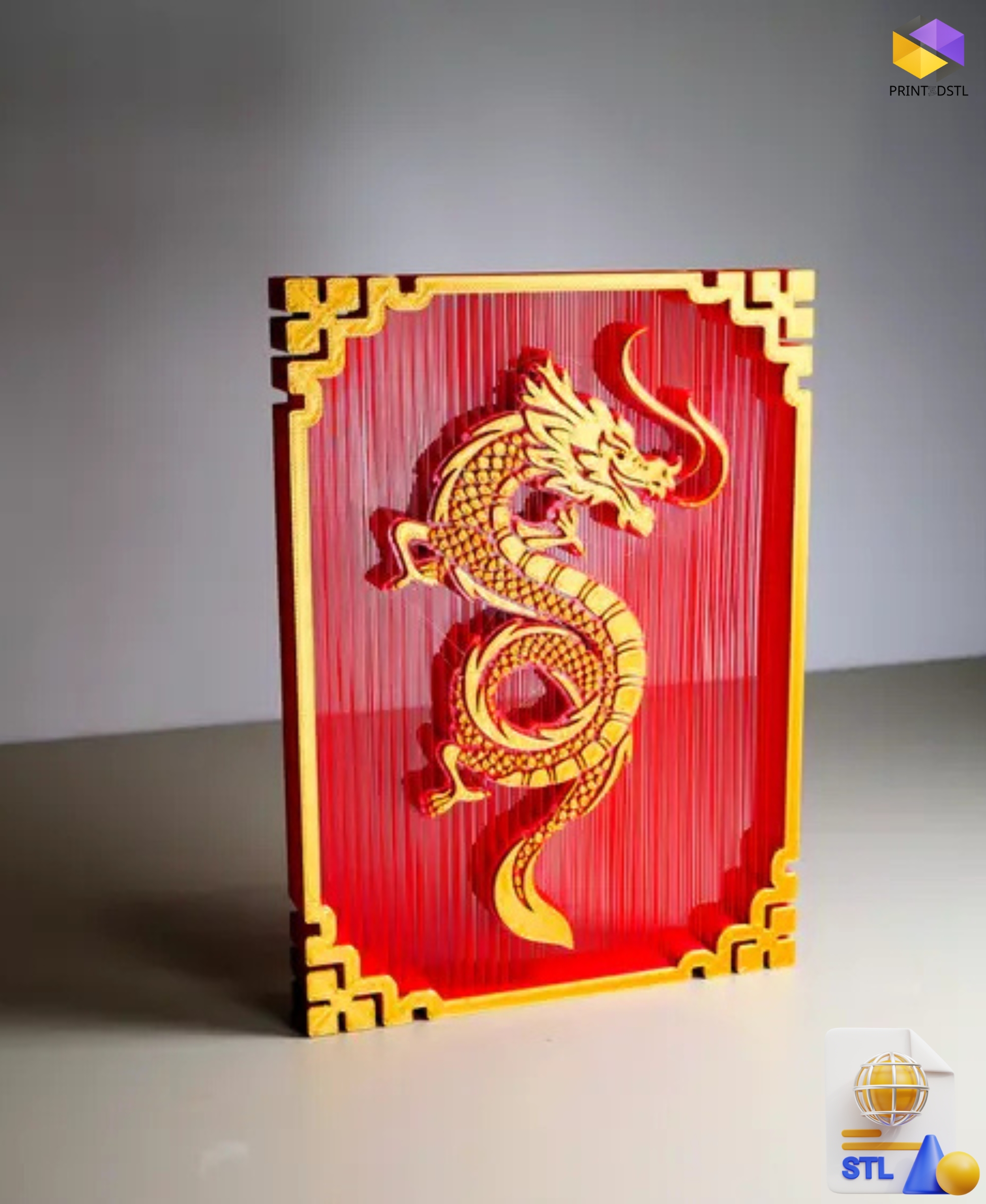 Dragon Suspended String STL File