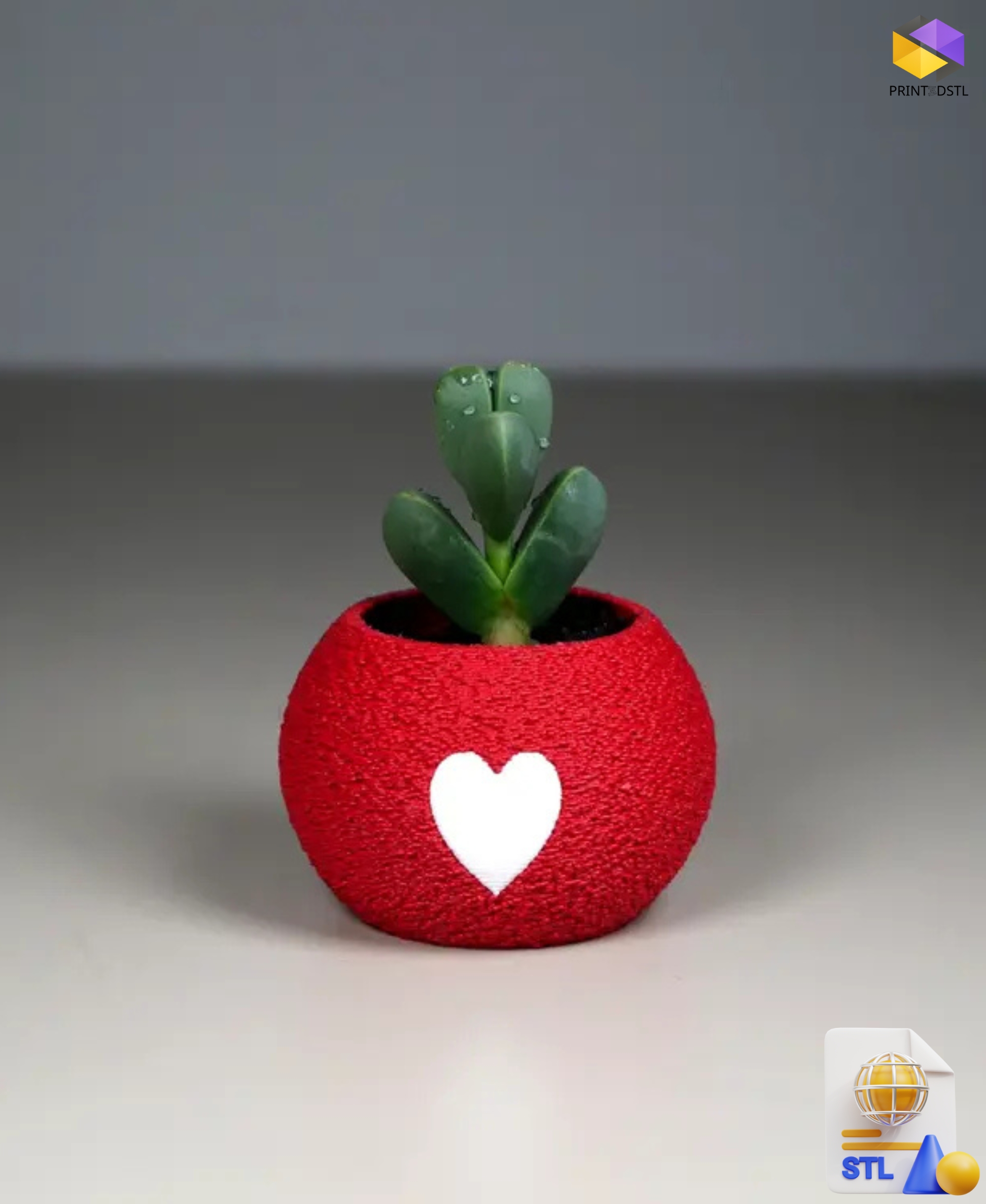 Tiny Valentine pot.stl