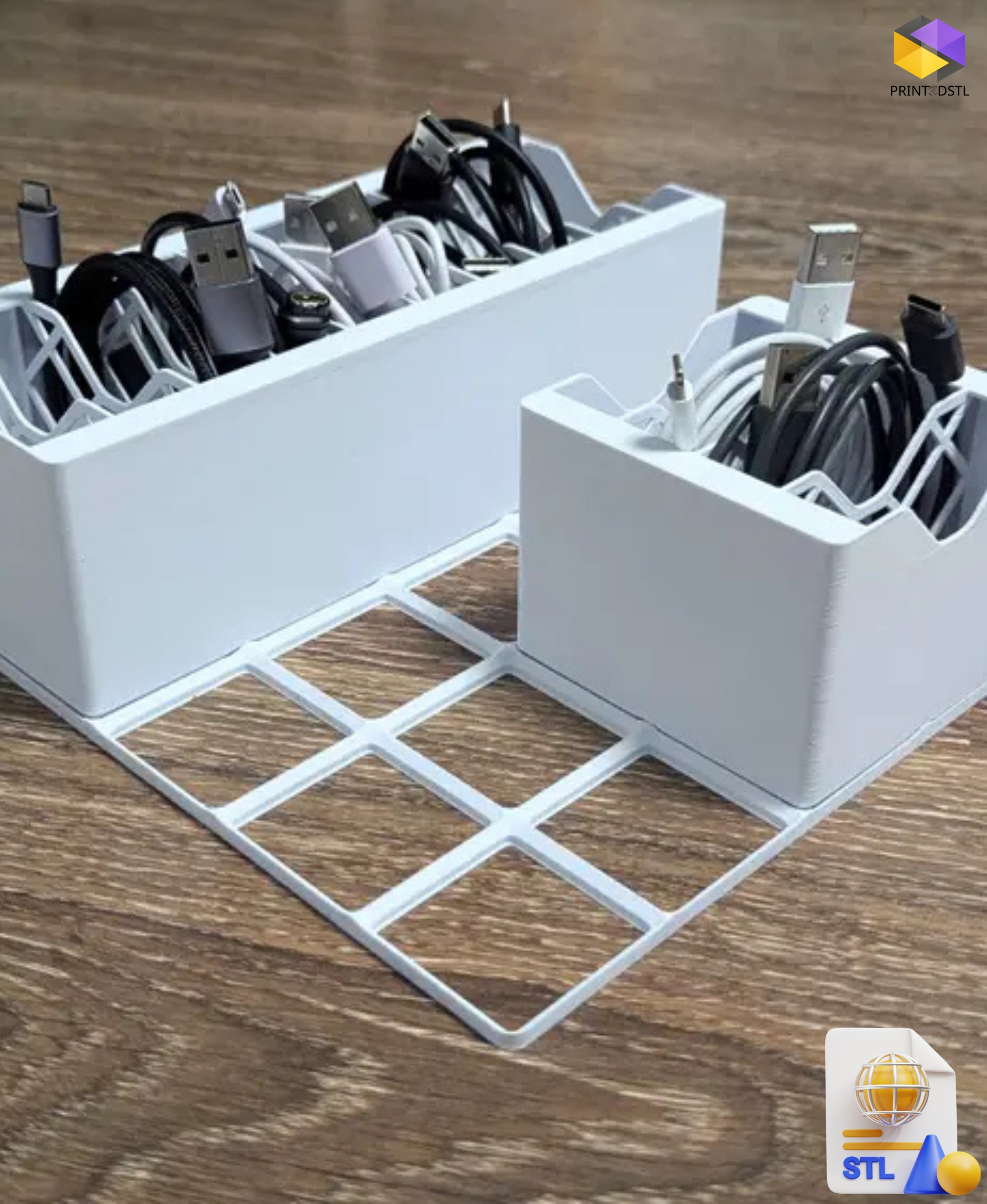 Gridfinity Cable Organizing Boxes STL File
