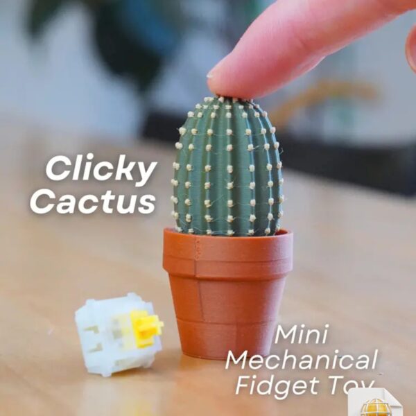 Clicky Cactus Fidget Toy STL File