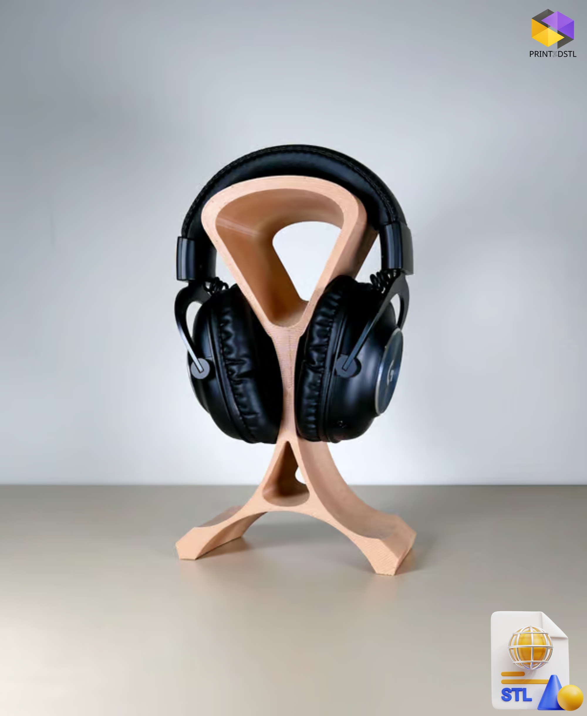 Organic Headphone Stand STL File - Image 2