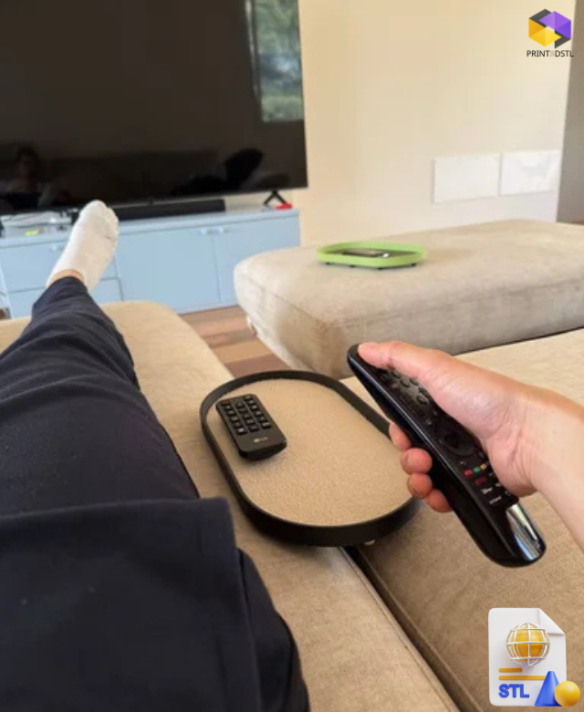 Sofa Hub Couch Organizer STL File for Remotes, Phones, Drinks