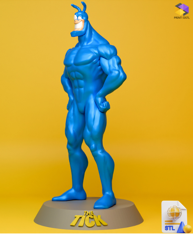 The Tick 3D Model STL File – La Garrapata Fan Art (15cm, 2 Pieces)  - Image 3